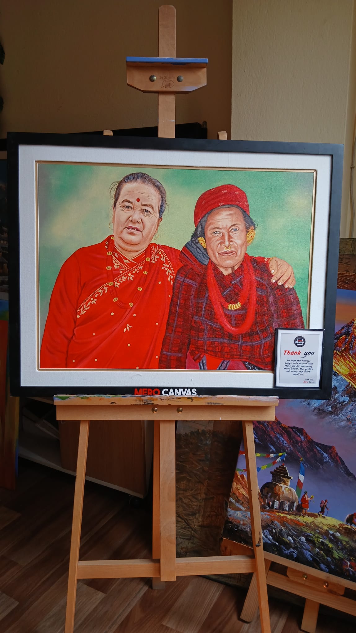 A Painting of Mom and Grandmom Together